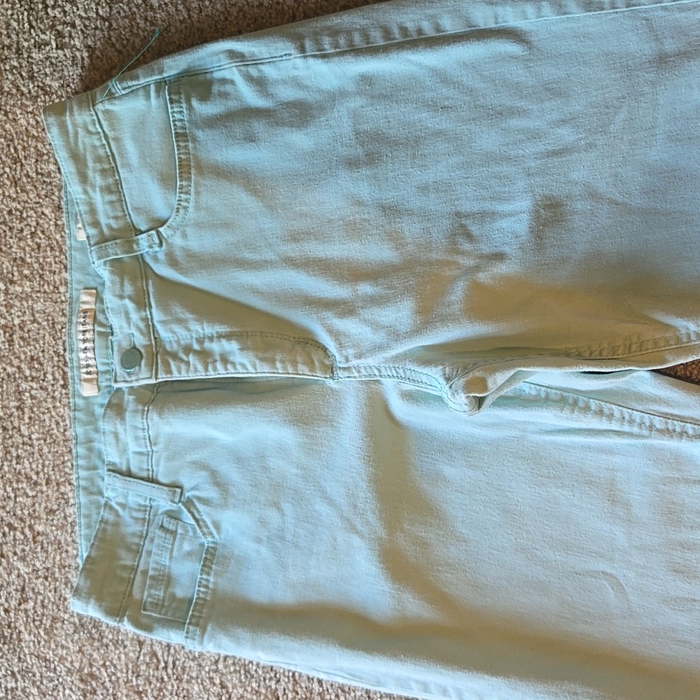 Jones New York Women's Teal Chelsea Cuffed Capris Size 12 - Picture 3 of 8